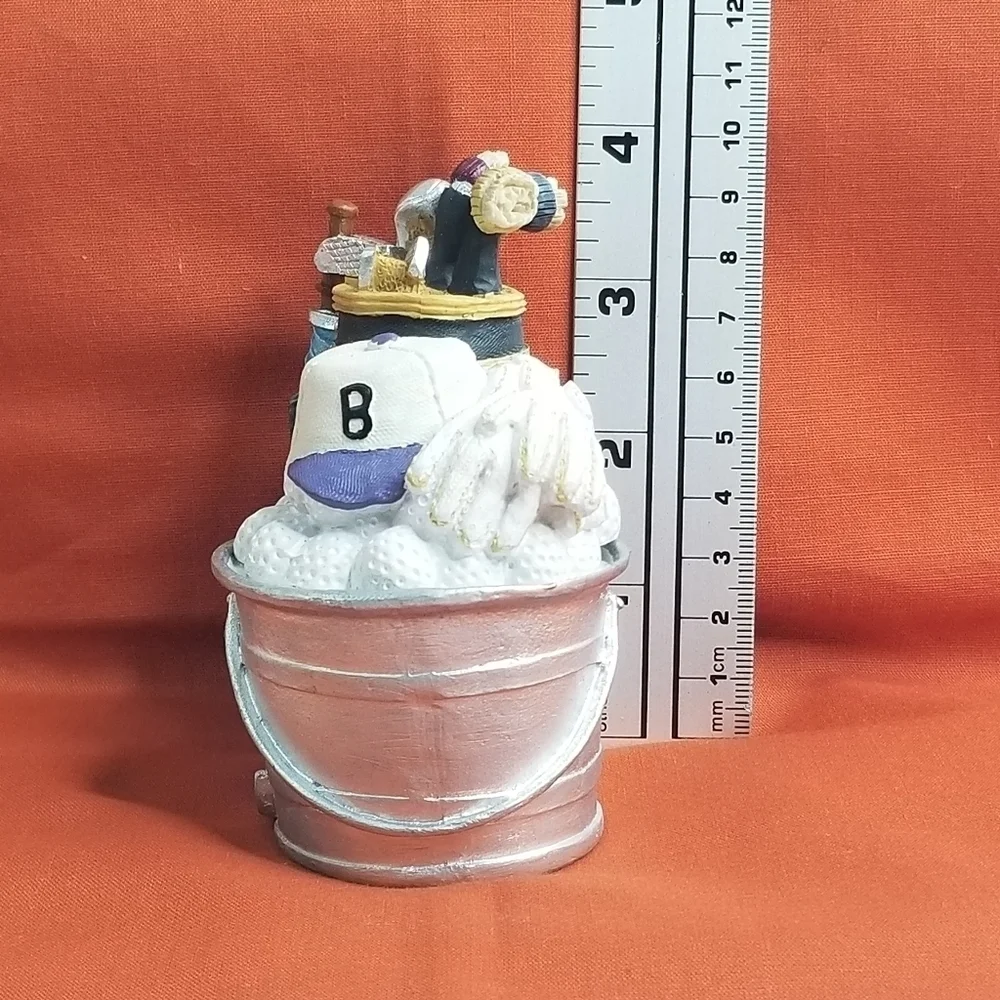 Golfers Ceramic Golf Bag Trinket Box